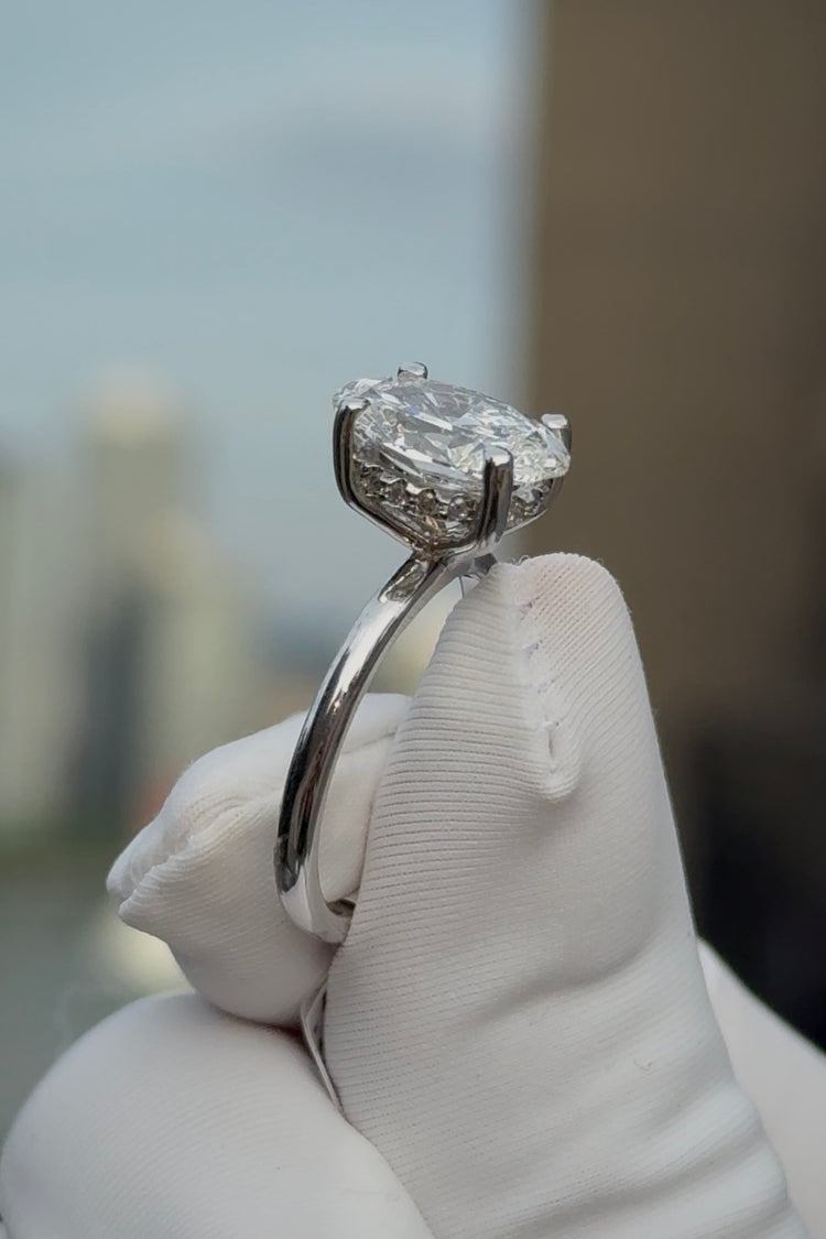 2.60ct Oval Solitaire Lab Grown Engagement Ring
