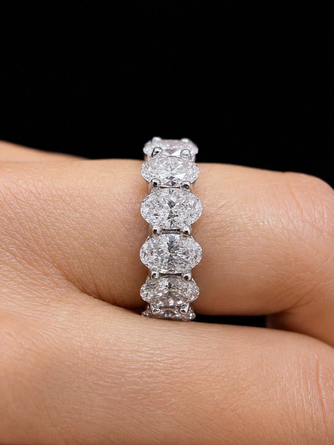 6.70ct Oval Cut Lab Grown Eternity Band