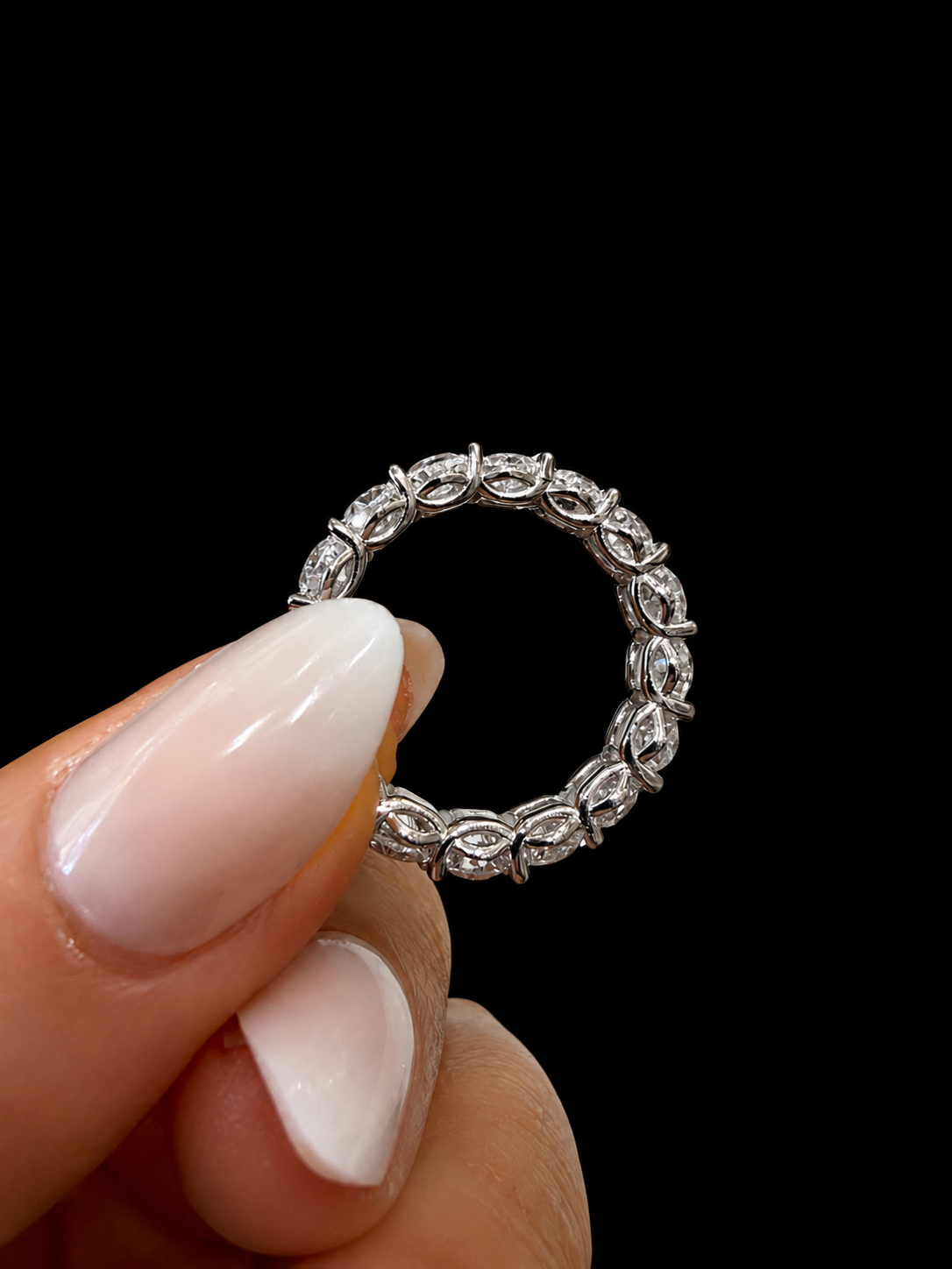 6.70ct Oval Cut Lab Grown Eternity Band