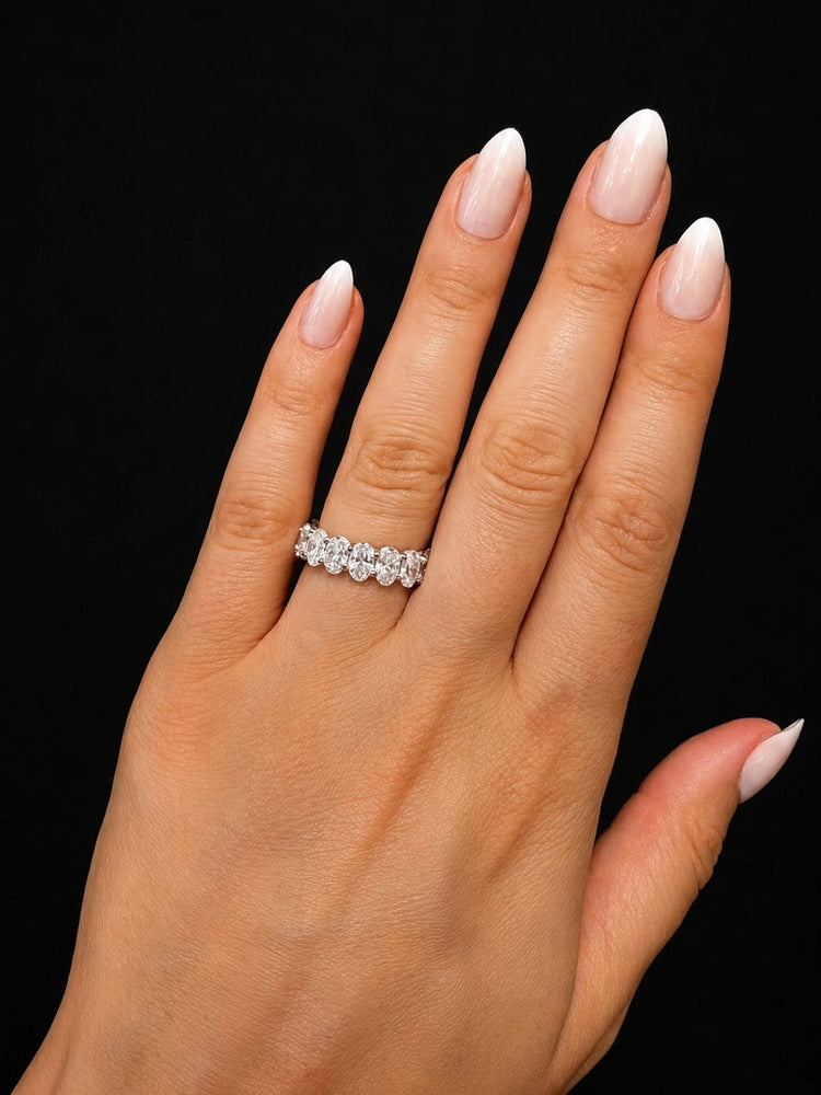 6.70ct Oval Cut Lab Grown Eternity Band