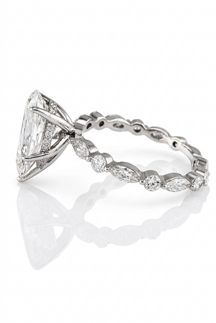 3.03ct Pear Shape Lab Grown Engagement Ring