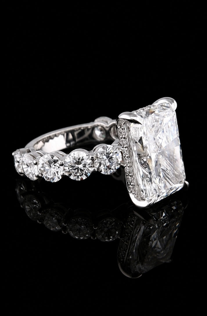 4.06ct Radiant Cut Lab Grown Engagement Ring