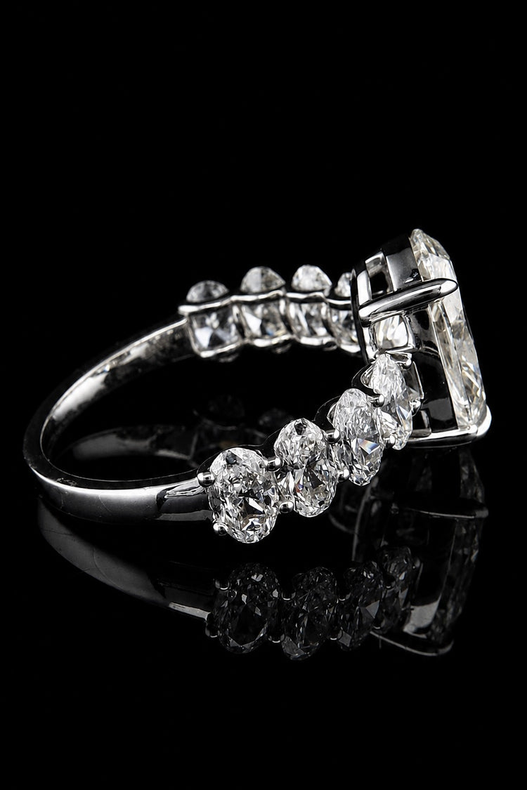 3.08ct Oval Cut Lab Grown Engagement Ring