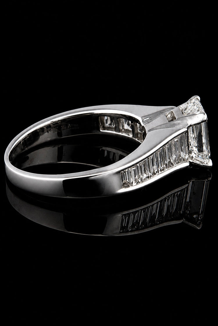 1.50ct Emerald Cut Lab Grown Engagement Ring