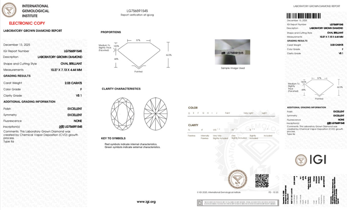 4.0ct Oval Cut Lab Grown Diamond Studs