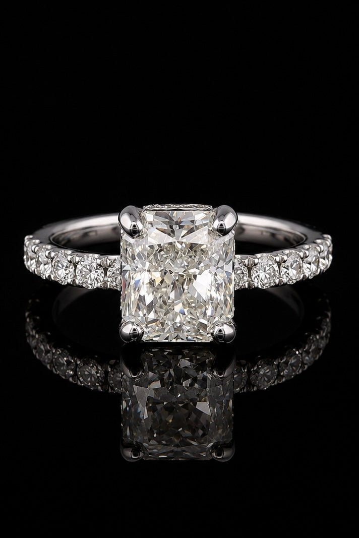 2.24ct Radiant Cut Lab Grown Engagement Ring