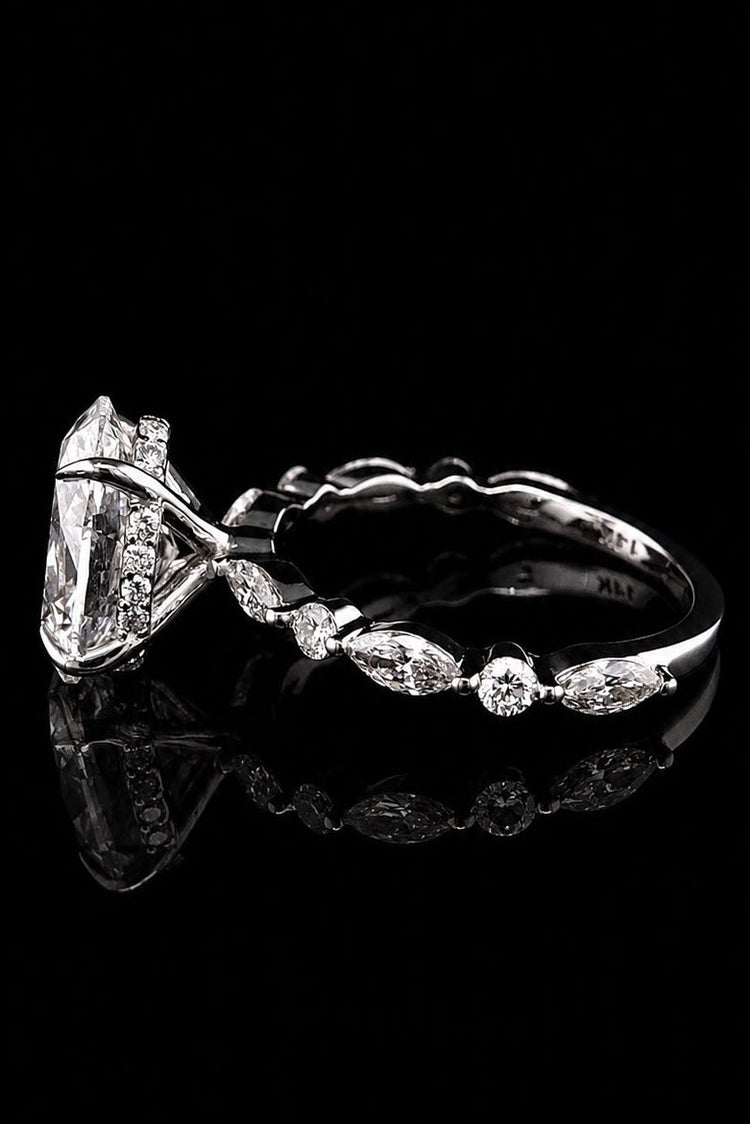 3.02ct Oval Cut Lab Grown Engagement Ring