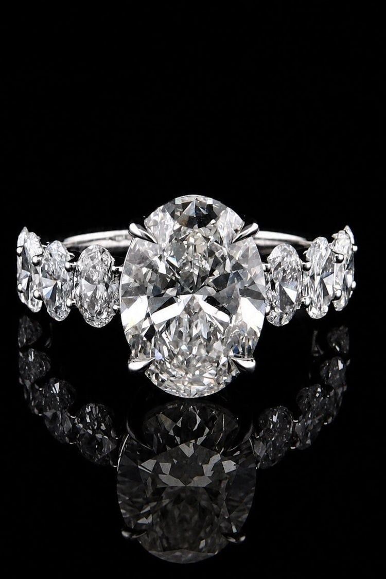 3.08ct Oval Cut Lab Grown Engagement Ring