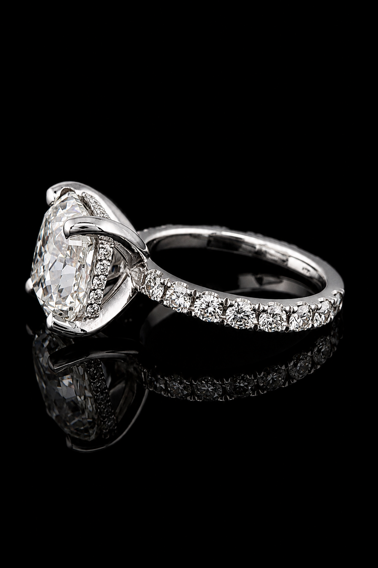 2.24ct Radiant Cut Lab Grown Engagement Ring