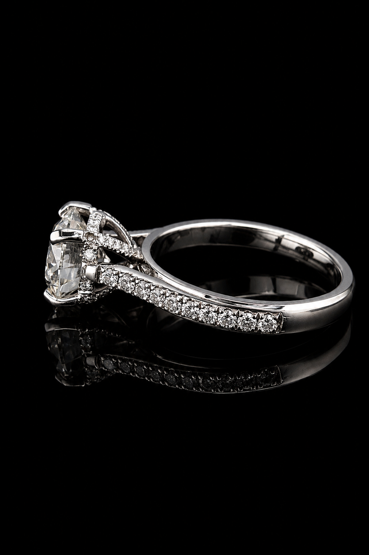 2.03ct Round Lab Grown Engagement Ring