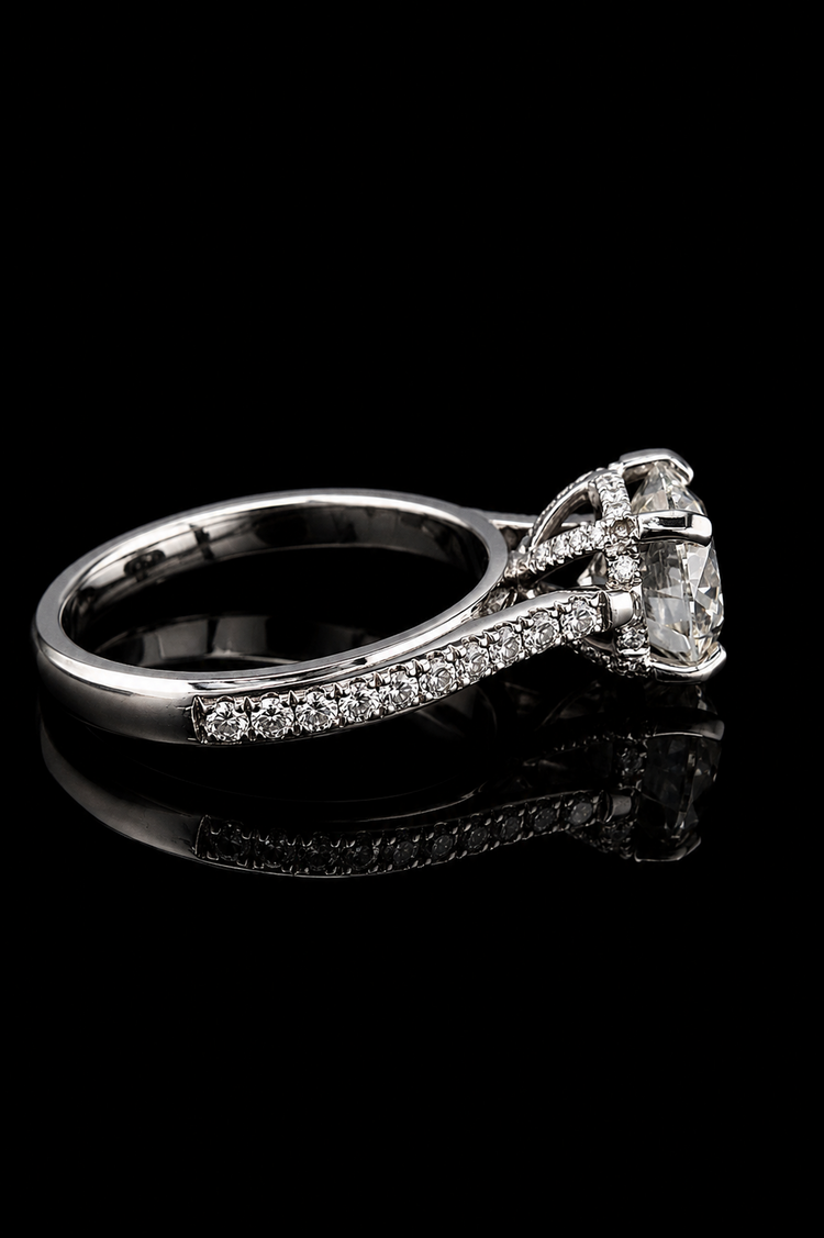 2.03ct Round Lab Grown Engagement Ring