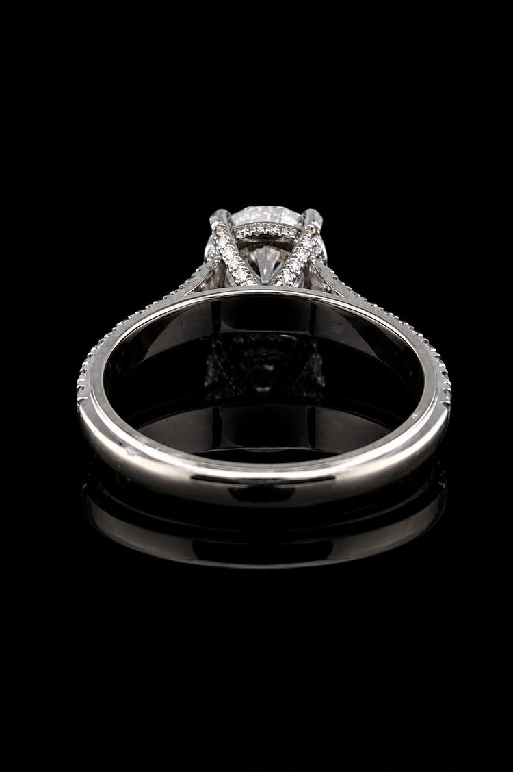 2.03ct Round Lab Grown Engagement Ring